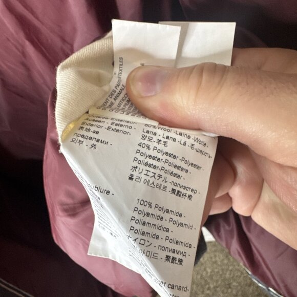 Pyrenex Heritage Down Parka Gray Wool Real Fur Trim Hood Men’s L France - Picture 9 of 9